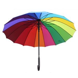 23 inch straight rainbow umbrella 026
